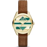 Armani Exchange Klockarmband AX5524 Läder Brun 16mm