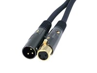 Monoprice 104752 XLR to XLR Cable [Microphone & Interconnect] - 3.05M (10ft) M/F, Gold Plated Connector, 16AWG - Premier Series