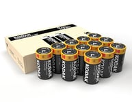 Kodak | D Cell Batteries | Disposable Household Alkaline LR20 | 1.5V | 12 Pack