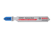 Bosch Professional 3x Expert ‘Stainless Steel’ T 118 AHM Jigsaw Blade (for Stainless steel sheets, Length 83 mm, Accessories Jigsaw)