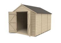 4Life Forest Garden Overlap Apex Windowless Shed - 10 x 8ft