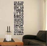 Rise Up This Mornin' Smiled With the Risin' Sun Three Little Birds wall sayings vinyl lettering home decor decal stickers quotes appliques bob marley