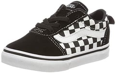 Vans Mixte bébé Ward Slip-on Canvas Sneaker, Noir Checkers Black True White, 18 EU
