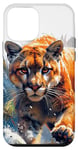 iPhone 12 mini realistic cougar walking scary mountain lion puma animal art Case