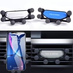 Gravity Car Holder For Phone In Air Vent Clip Mount No Magne Silver