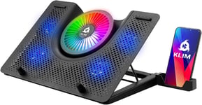 KLIM Nova + Laptop Cooling Stand with RGB backlighting + 11' - 19' + Gaming Lap