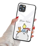 Suhctup Compatible with Huawei P20 Lite/Nova 3E Case,Tempered Glass Back and Soft TPU Edge, Childlike Cute,Anti-Scratch,Custom Text,Little Prince