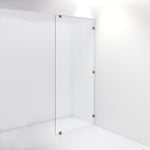 INR Iconic Nordic Rooms Dusjvegg ARC 20 Plus Måltilpasset Brushed Bronze / Opal Klart Glass