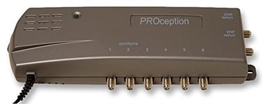 Proception 6 way Professional Indoor Sky TV And Aerial Signal Booster Amplifier for Magic Eyes