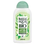 Le Petit Marseillais | Shampooing Brillance BIO Pomme & Aloe Vera (flacon de 240 ml) – Shampoing pour tous types de cheveux – 98 % d'ingrédients d'origine naturelle, sans sulfate et sans silicone