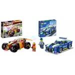 LEGO Ninjago 71780 La Voiture de Course Ninja de Kai – Évolution, Jouet Voiture de Course 2-en-1 & 60312 City La Voiture de Police, Jouet pour Enfants dès 5 Ans avec Minifigure Officier