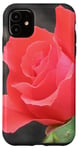 Coque pour iPhone 11 Rose corail avec boutons de rose