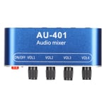 Mini Stereo Mixer 4 in 1 ut Volymjustering 3,5 mm Ljudväljare Förstärkare för PC Laptop Hörlurar