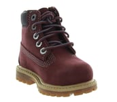 Baby Boys UK 6 Timberland 6" Premium Waterproof Boots Dark Port Primaloft