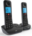 BT Essential Cordless Home Phone with Nuisance Call Blocking and Answering Machine, Twin Handset Pack