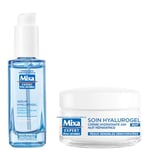 Lot de Mixa Expert Peau Sensible - Sérum Hyalurogel - Booster Hydratation 24h Repulpant + Mixa Expert Peau Sensible - Hyalurogel Nuit - Crème-Masque Hydratante - Sommeil Réparateur - 50 ml - Lot de 1