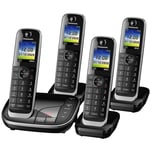 Panasonic KX-TGJ324EB Quad Cordless Phone Answer Machine Home Call Block