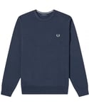 Fred Perry Mens Classic V-Neck Shaded Navy Blue Jumper - Size Small