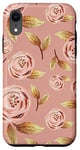 Coque pour iPhone XR Rose rose mignon rose pâle floral