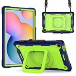 Samsung Galaxy Tab S6 Lite Rugged Skal - Marinblå och Gulgrön