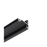 1m aluprofil CORNER14 EE7F/TY - Svart anodiserad, hörn, LED-skena