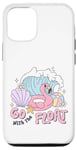 iPhone 14 Flamingo Go With The Float Summer Pool Party Vacation Cruise Case
