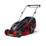 Einhell Power X-Change 36/43 Cordless Lawnmower With Battery (x2) and Charger (x2) - 36V, 43cm Cutting Width, 63L Grass Box, 6 Cutting Heights, Mulching - GE-CM 43 Li M Battery Lawn Mower Red / Black