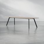 Konferensbord Viggo Standard- Laminat höjd 73 cm, Storlek 280 cm, Bordsskiva Valnöt, Färg underrede Svart