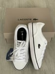 Lacoste Lerond Kids Boys Trainers Size Uk 10 Brand With Box