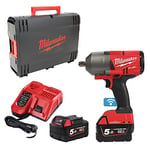 Milwaukee 0 Milwoukee Fuel One Key M18 ONEFHIWP12-502X-2 Batteries 18V 5.0Ah-1 Charger M12-18FC 4933459725, red