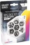 Gamegenic - Galaxy Series -Moon- Set de 7 Dés Jeux Jeux de rôle (JDR) - Jeux de société - Jeux de Plateau - Jeux de Cartes - Jeux de dés - Accessoires et Fournitures pour Jeux de société