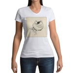 T-Shirt Femme Col V Enfant Coquillage Illustration Conte Dessin