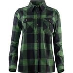 Aclima Womens LeisureWool Reborn Shirt (Grå (CHECK DARK GREY/GREEN) XX-large)