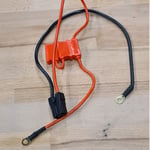 Säkringshållare med kabel flatstiftsäkring Svart Stiftkontakt / Skruvpoler ATV