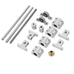 Monland T8 Lead Screw Kit with Shaft Coupling 400mm Horizontal Optical Axis 8mm Lead Screw Dual Rail Slide 3D Print Accessories