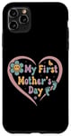 iPhone 11 Pro Max New Mom Celebrating My First Mother's Day Cute Heart Case
