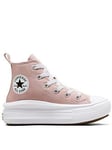 Converse Kids Girls Move Seasonal Color High Tops Trainers - Pink, Pink, Size 2.5 Older