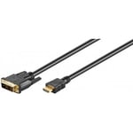 Cablexpert HDMI-DVI-D Single-link -kabel, 1,8 m, svart