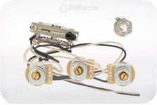 DiMarzio HSS Câblage pour Guitare Electrique Stratocaster | Soudé, Kit prêt à installer avec PoPometers, Jack, Condensateurs, Interrupteur (GW2113)