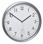 TFA Dostmann – Aluminium de Radio Horloge Murale avec Un Cadran de Balayage Silencieux Chat 60.3527.55