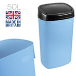 50L Kitchen Sensor Bin Home Office Kitchen Sensor Trashcan Blue Onyx Lid