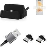 Charging Station for Huawei Mate 50 Pro + USB-Typ C u. Micro-USB-Adapter