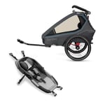 Qeridoo® Cykelvagn Kidgoo2 Navy Blue Kollektion 2023 inklusive hängmatta Plus Limited Edition Theraline