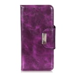 Motorola Moto G9 Play Case Premium PU Leather Wallet Cover Folio Flip Shockproof Full Protection Book Design Card Slots Magnetic Buckle Stand Bumper Phone Case for Motorola Moto G9 Play, Purple
