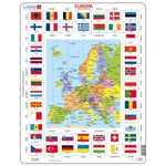 Platepusle Maxi Europa kart med flagg 70 biter