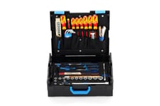 GEDORE Mallette à outils L-BOXX 136, Set de 58 pièces, Complète, Coffre à outils, Outils pour particuliers et professionnels, Mallette en plastique, 1100-01