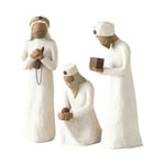 Willow Tree Tre Konungar Nativity Figurer Skulpturerade Handmålade 26027