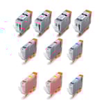 Kompatibel Canon PGI-5 / CLI-8 combo pack 10 stk bläckpatron (196 ml)
