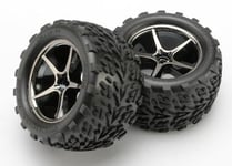 Traxxas 7174A Däck & Fälg Talon/Gemini Svart Krom 2.2" 1/16 (2)
