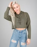 Weightless Cassie Cropped Hoodie Green - S